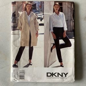 UNCUT Vogue American Designer DKNY Misses Coat Bodysuit Pants Sewing Pattern